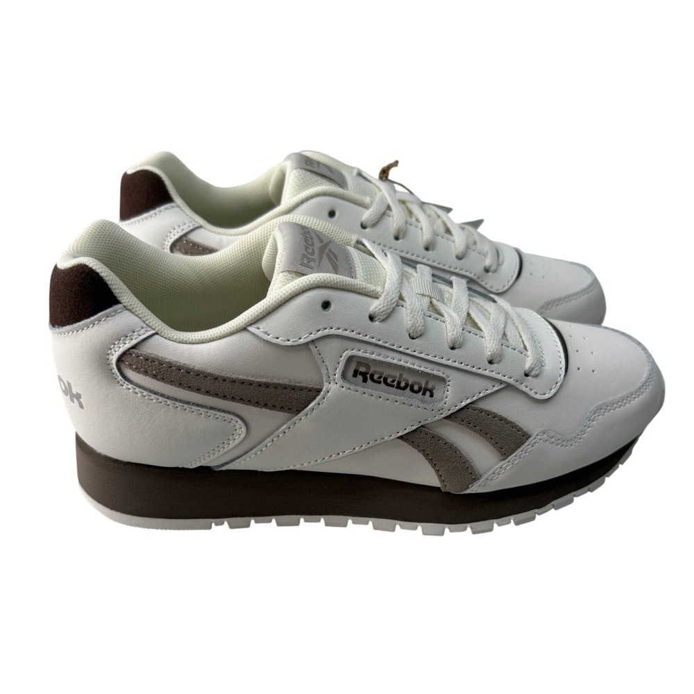 Reebok Glide Womens Running Sneakers White/Brown Ortholite Size 7.5 New No Box